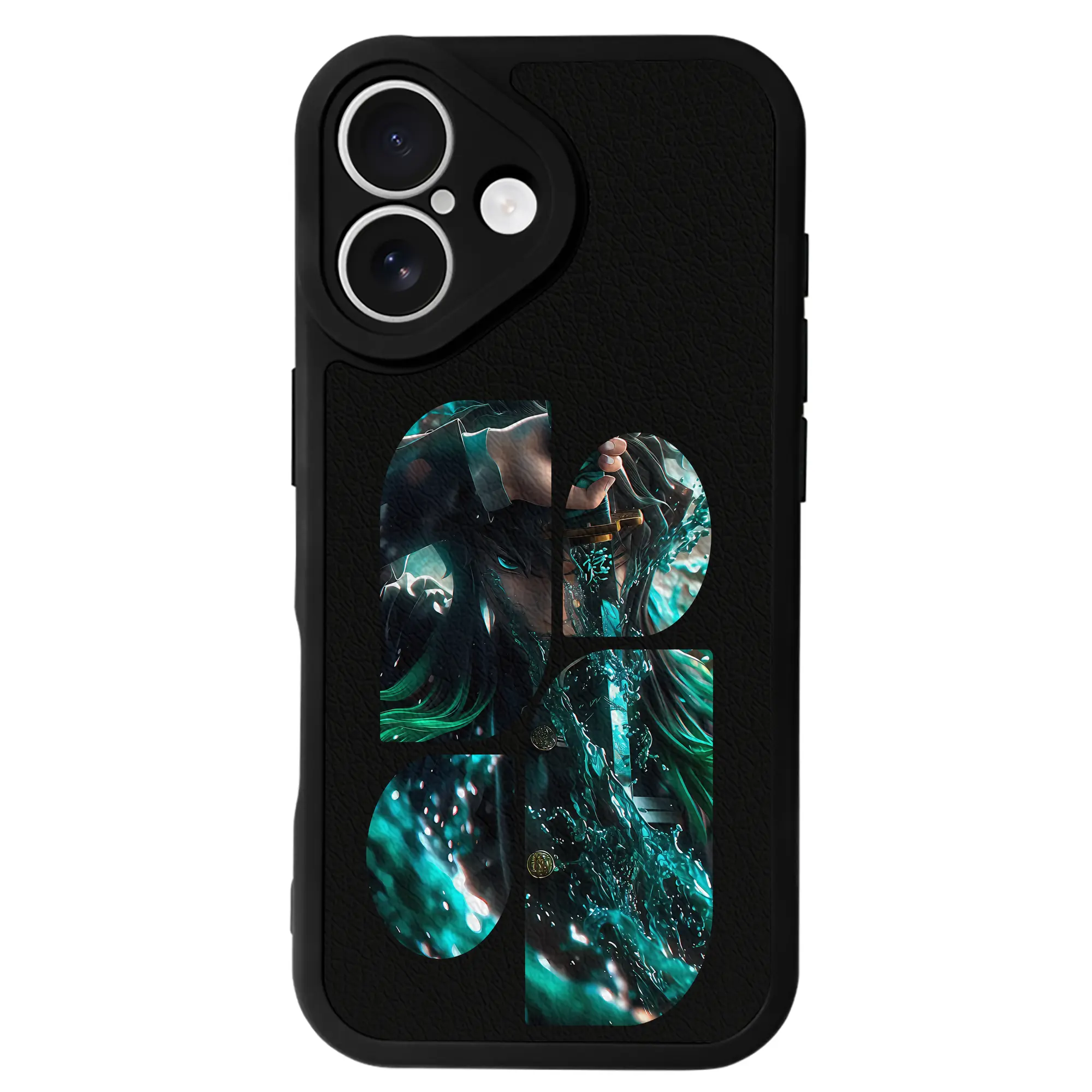 鬼滅の刃 グッズ,時透 無一郎 - IPhone 16シリーズ対応 ・ シリコンスマホケース ・ レザー調 ・ 高精度フィット ・ 耐衝撃 ・ ワイヤレス充電対応 ・ 精密カット